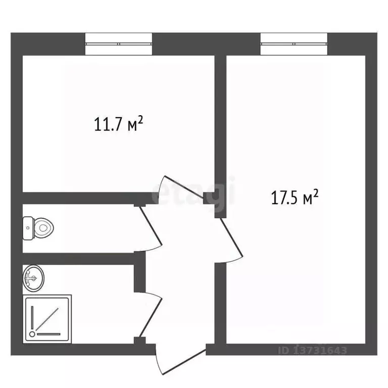 1-к кв. Псковская область, Псков Солнечная ул., 9 (36.6 м) - Фото 1