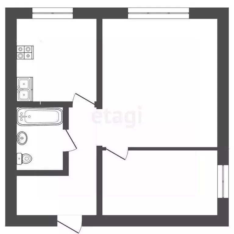 2-к кв. Мордовия, пос. Ромоданово ул. Пушкина, 8 (40.7 м) - Фото 1