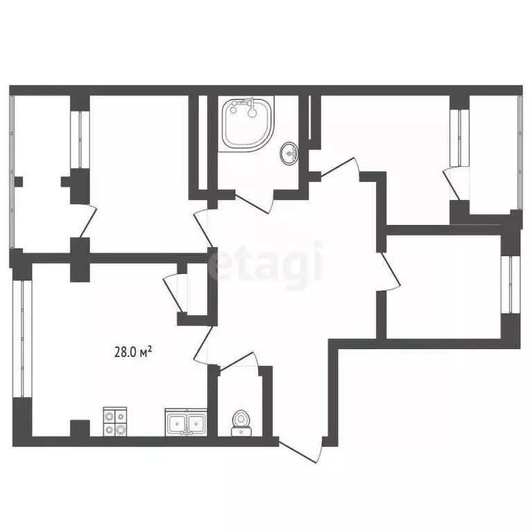 3-к кв. Коми, Ухта ул. М.К. Сидорова, 7 (101.5 м) - Фото 2