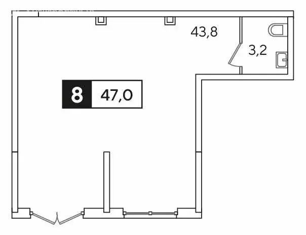 Офис (47.4 м) - Фото 1