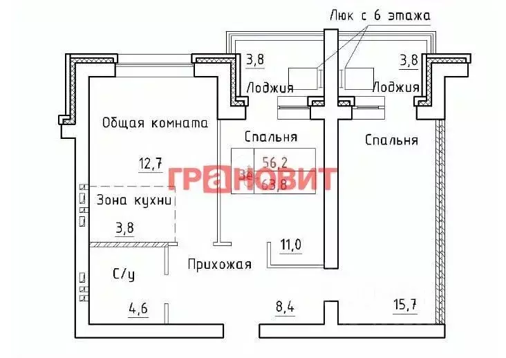 3-к кв. Новосибирская область, Новосибирский район, Мичуринский ... - Фото 1