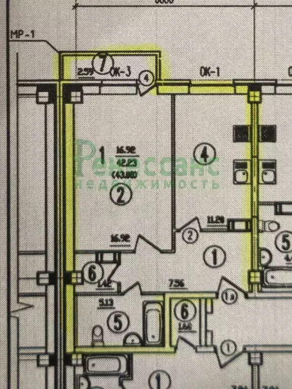 1-к кв. Брянская область, Брянск ул. Желябова, 47 (42.4 м) - Фото 0