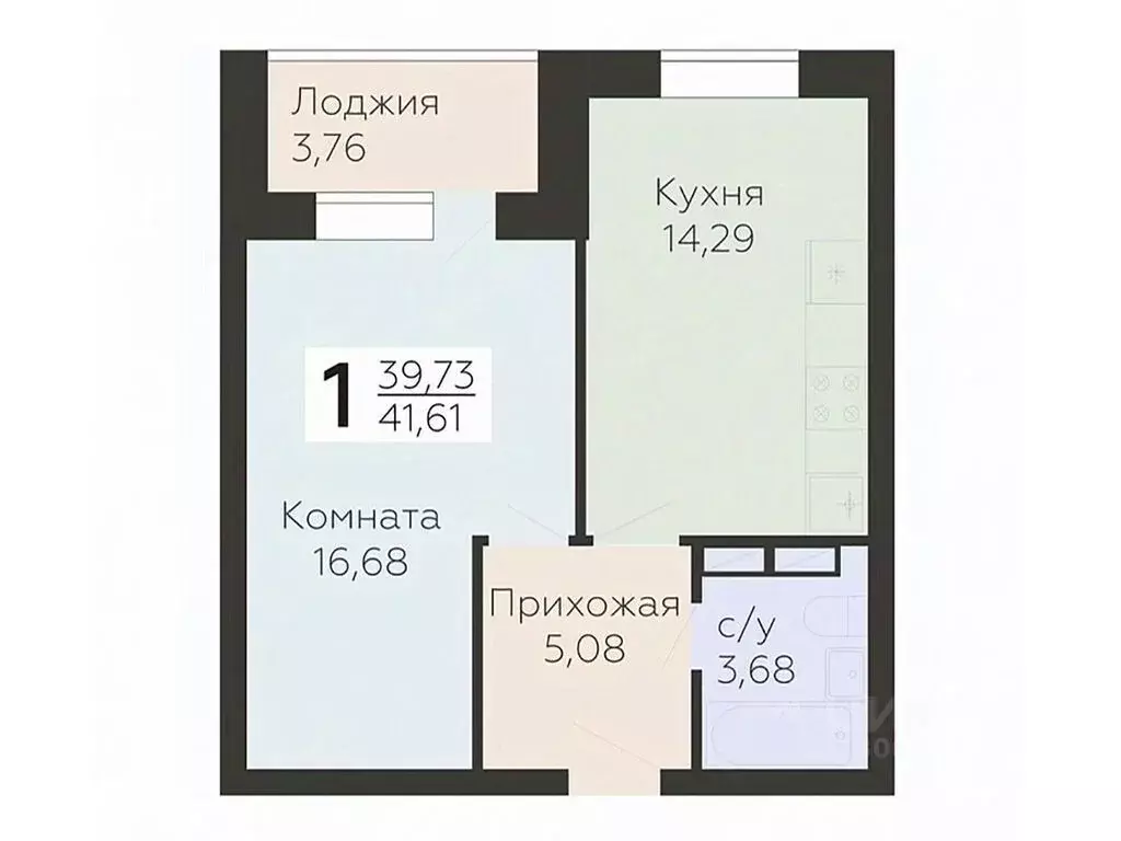 1-к кв. Орловская область, Орел ул. Панчука, 83Б (41.61 м) - Фото 0
