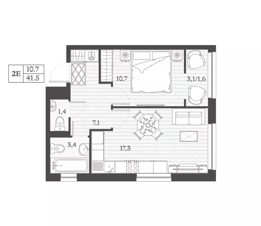 1-к кв. Дагестан, Дербент ул. Сальмана (41.5 м) - Фото 1