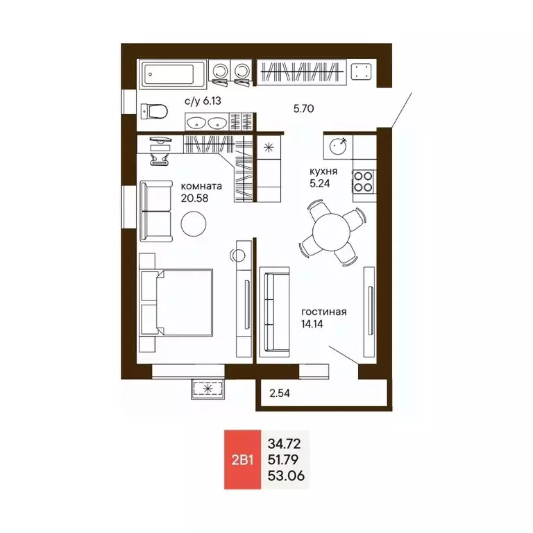 1-к кв. Пензенская область, Пенза Памятник Победы мкр,  (41.6 м) - Фото 1