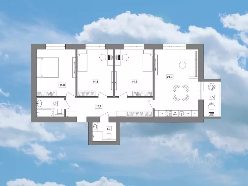 4-к кв. Ростовская область, Неклиновский район, с. Новобессергеневка, ... - Фото 2