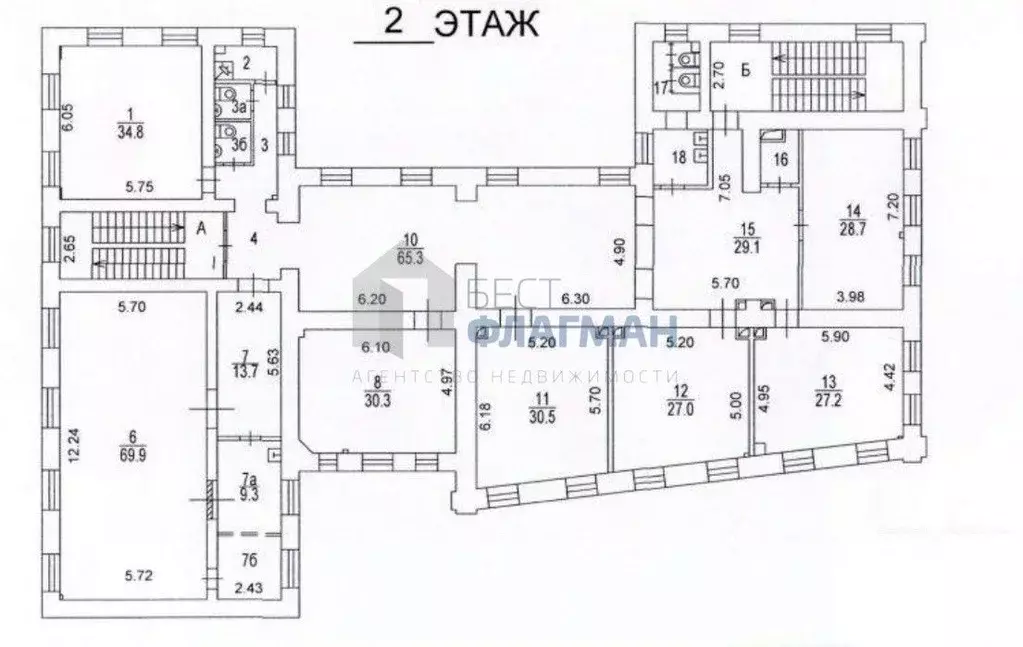 Офис в Москва Малый Предтеченский пер., 1/2 (406 м) - Фото 2