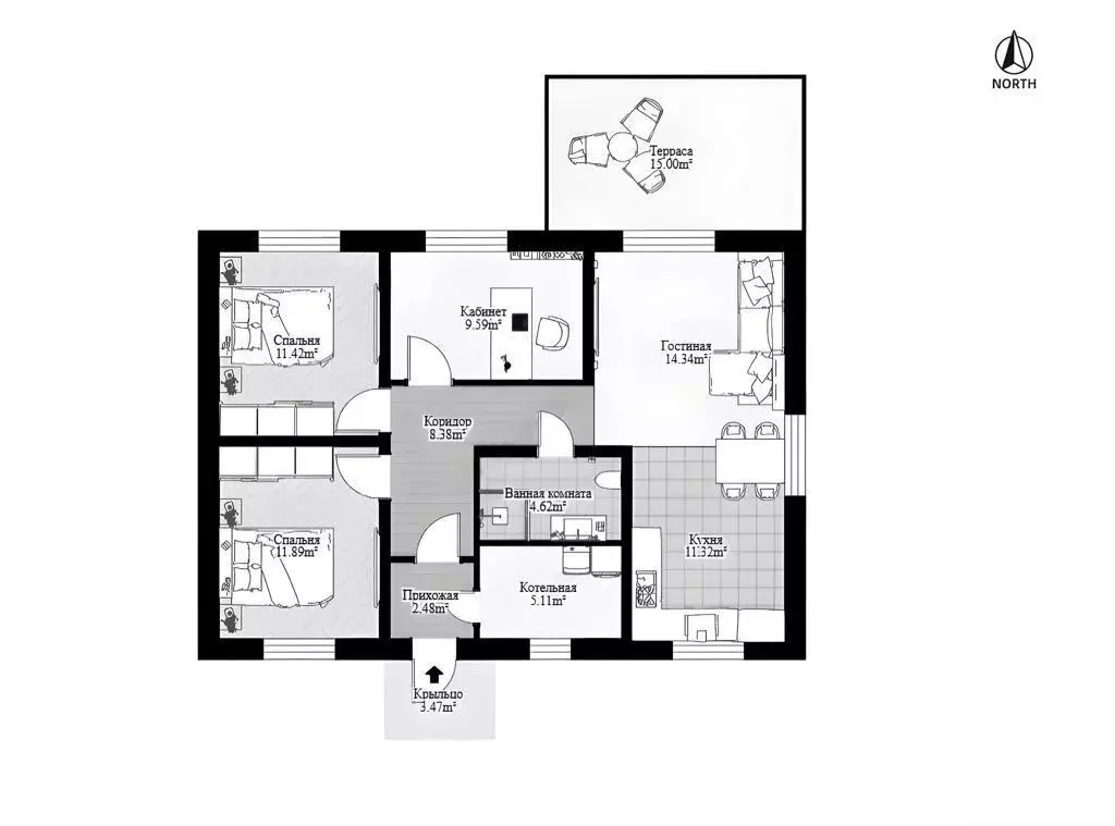 Дом в Ленинградская область, Всеволожский район, Агалатовское с/пос, ... - Фото 1