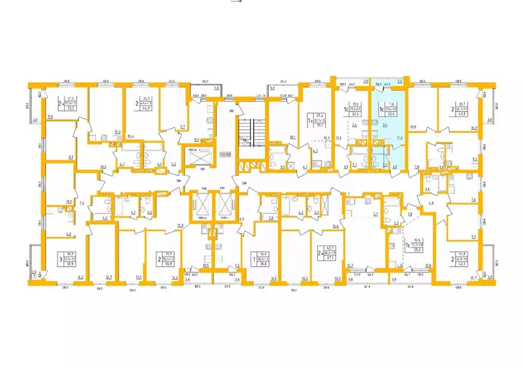 Студия Башкортостан, Уфа Инорс-4Б мкр, Акварель жилой комплекс (22.4 ... - Фото 2