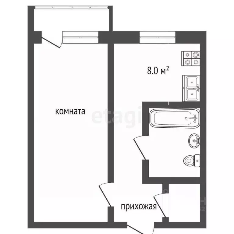 1-к кв. Московская область, Дубна Первомайский проезд, 5 (36.8 м) - Фото 1