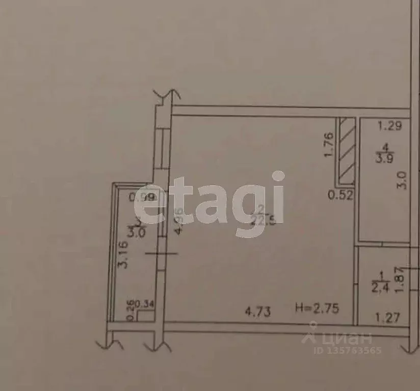 Студия Краснодарский край, Анапа Анапское ш., 24к4 (28.8 м) - Фото 2