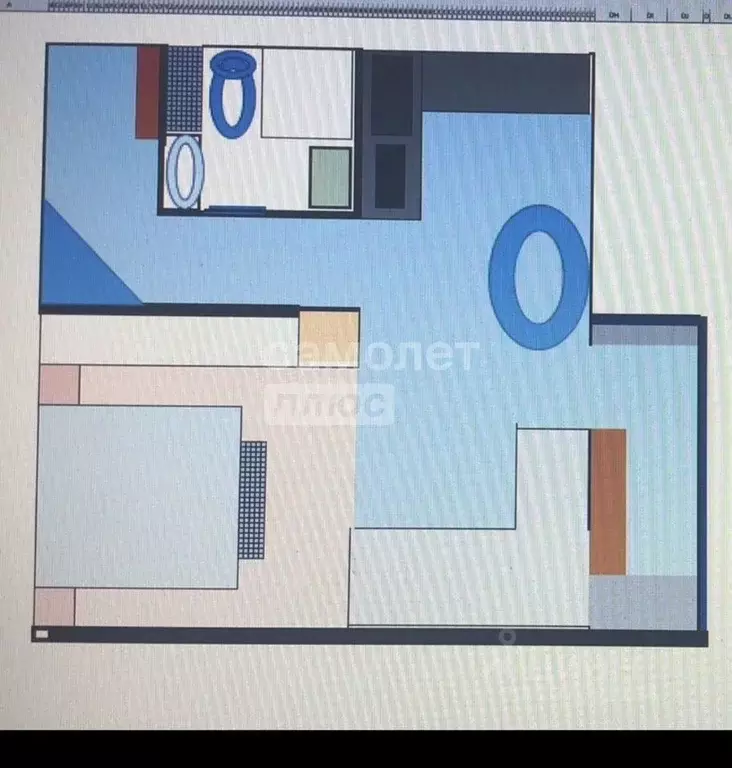 Студия Липецкая область, Липецк ул. Пушкина, 4 (35.0 м) - Фото 2