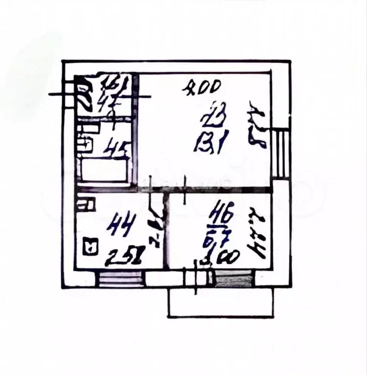 2-к. квартира, 31,4 м, 2/5 эт. - Фото 0