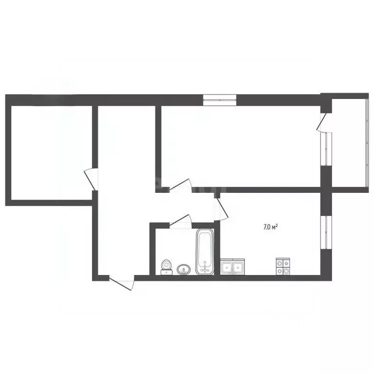 2-к кв. Алтайский край, Барнаул ул. Георгия Исакова, 133А (48.1 м) - Фото 2