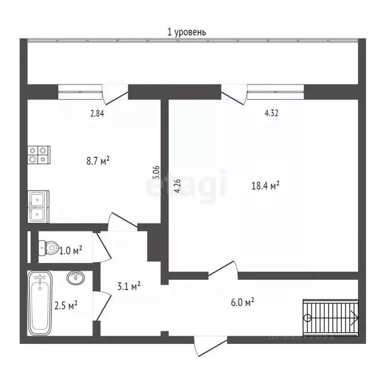 3-к кв. Ямало-Ненецкий АО, Ноябрьск ул. Ленина, 88А (67.3 м) - Фото 2
