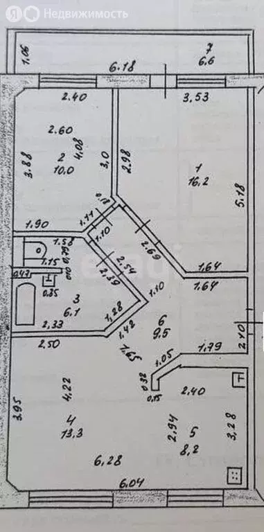 3-комнатная квартира: Казань, 33-й Военный городок, 10 (66.3 м) - Фото 1