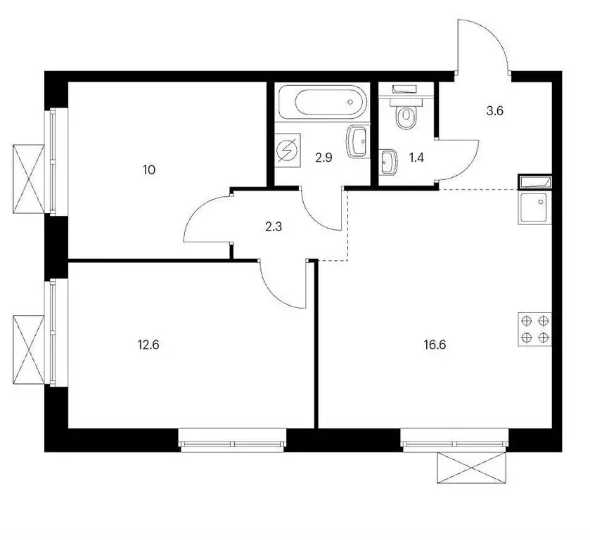 2-комнатная квартира: Одинцово, Каштановая улица, 16к1 (50 м) - Фото 0