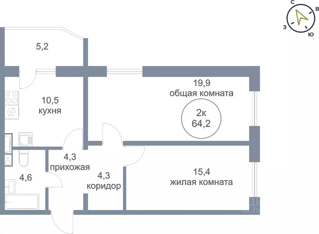 2-к кв. Ханты-Мансийский АО, Нефтеюганск 6-й мкр, Сияние жилой ... - Фото 0