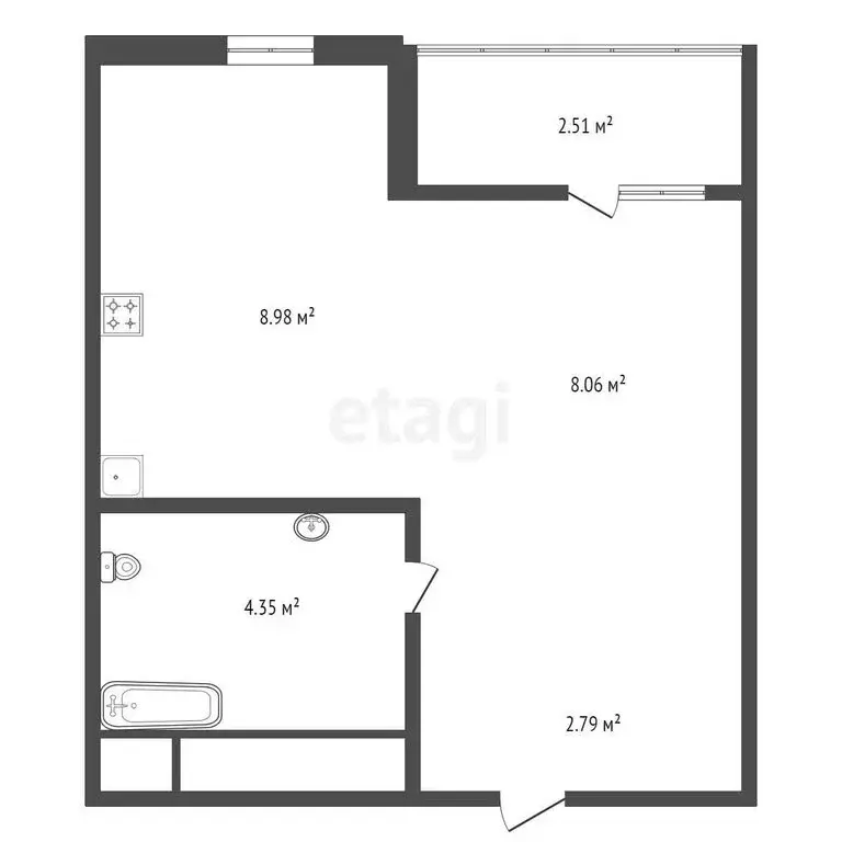 Квартира-студия: Благовещенск, Краснофлотская улица, 180 (26.6 м) - Фото 0