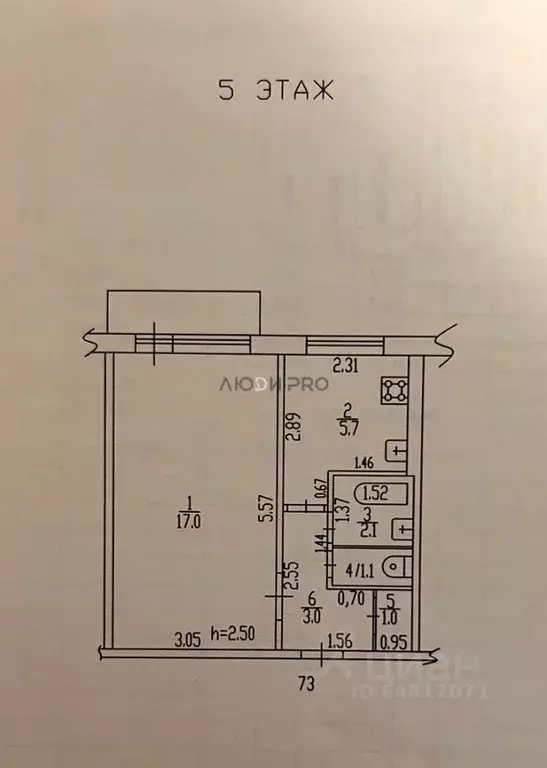 1-к кв. Алтайский край, Барнаул городской округ, Южный рп ул. ... - Фото 2