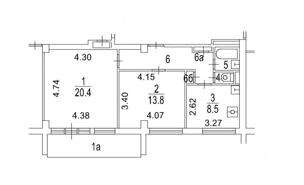 2-к кв. Москва ул. Стромынка, 13 (55.0 м) - Фото 2
