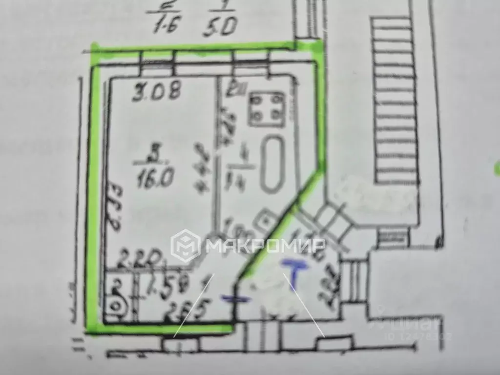 1-к кв. Санкт-Петербург 7-я Красноармейская ул., 22-24 (32.0 м) - Фото 2