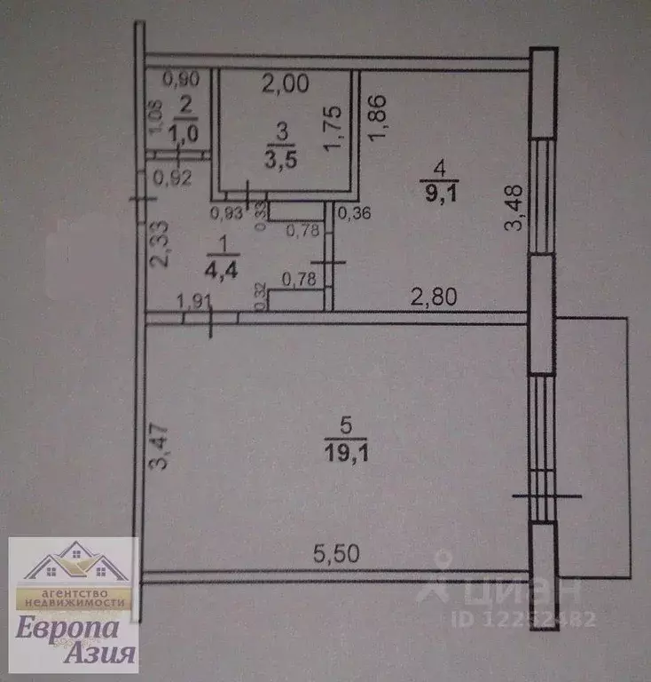 1-к кв. Оренбургская область, Оренбург Брестская ул., 5 (37.1 м) - Фото 1
