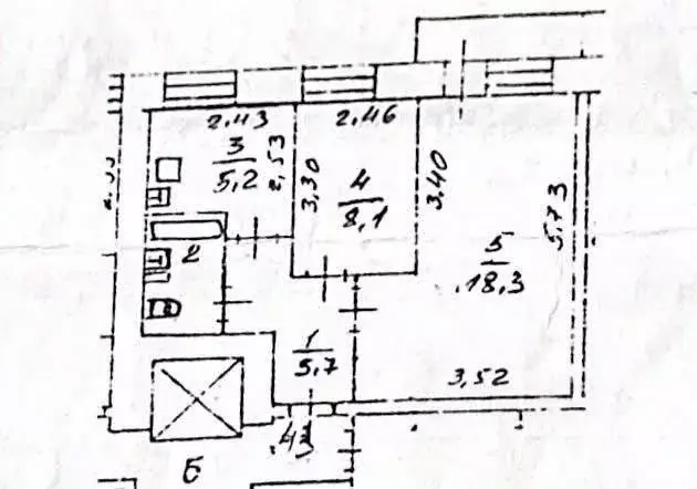 2-к кв. Московская область, Одинцово Можайское ш., 24 (40.9 м) - Фото 2