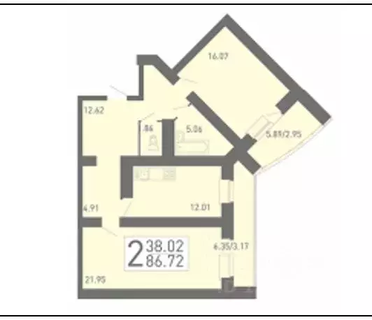 2-к кв. Пензенская область, Пенза ул. 8 Марта, 31к1 (86.72 м) - Фото 1