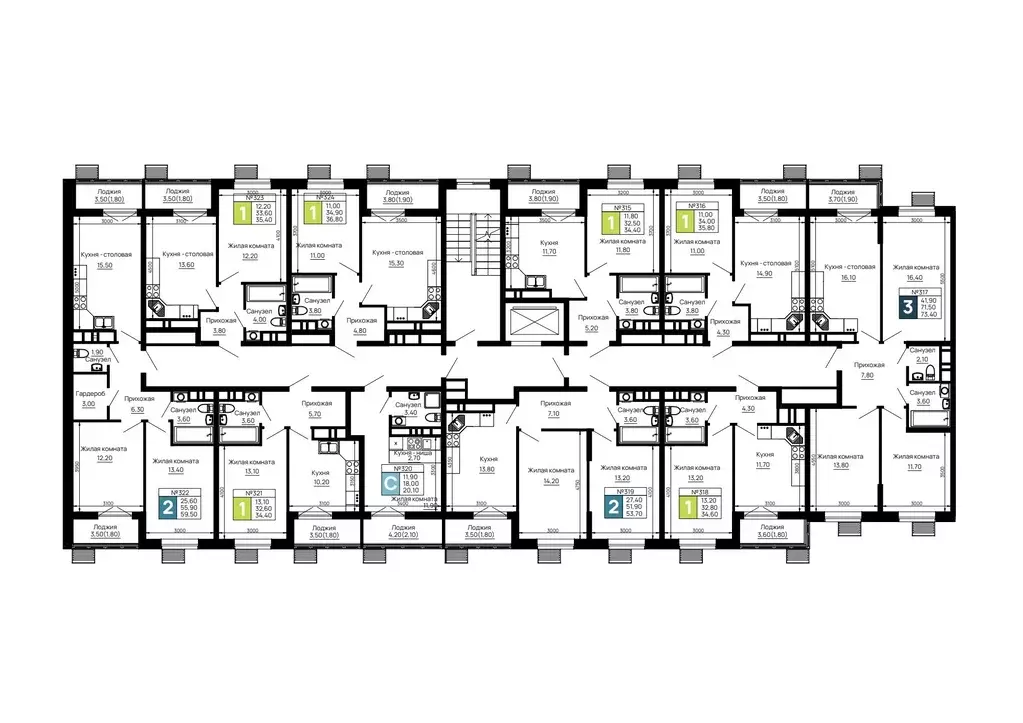 2-к кв. Адыгея, Тахтамукайский район, Яблоновский пгт  (59.5 м) - Фото 2
