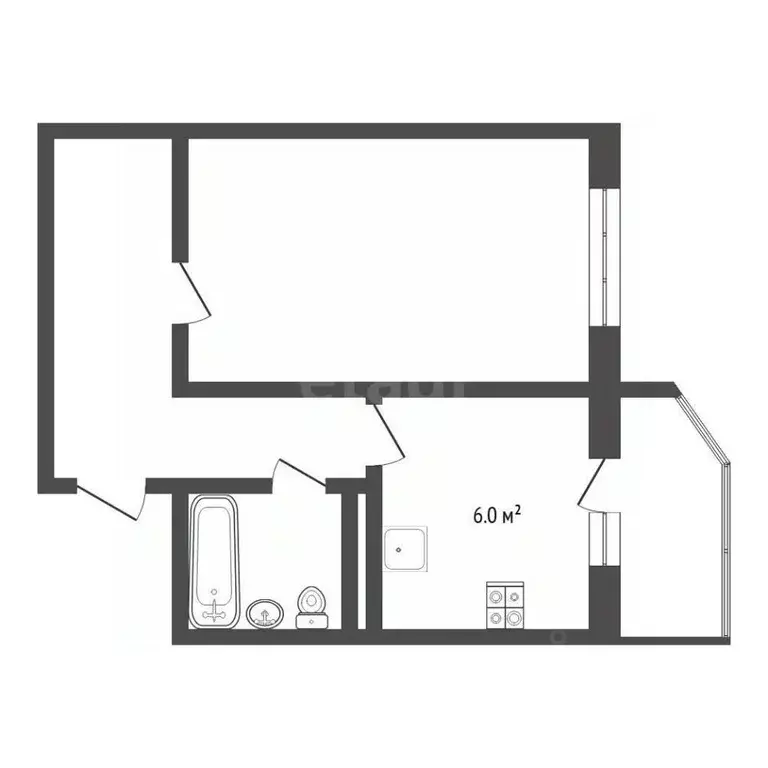 1-к кв. Тюменская область, Тюмень Антипино мкр, ул. Беловежская, 21 ... - Фото 1