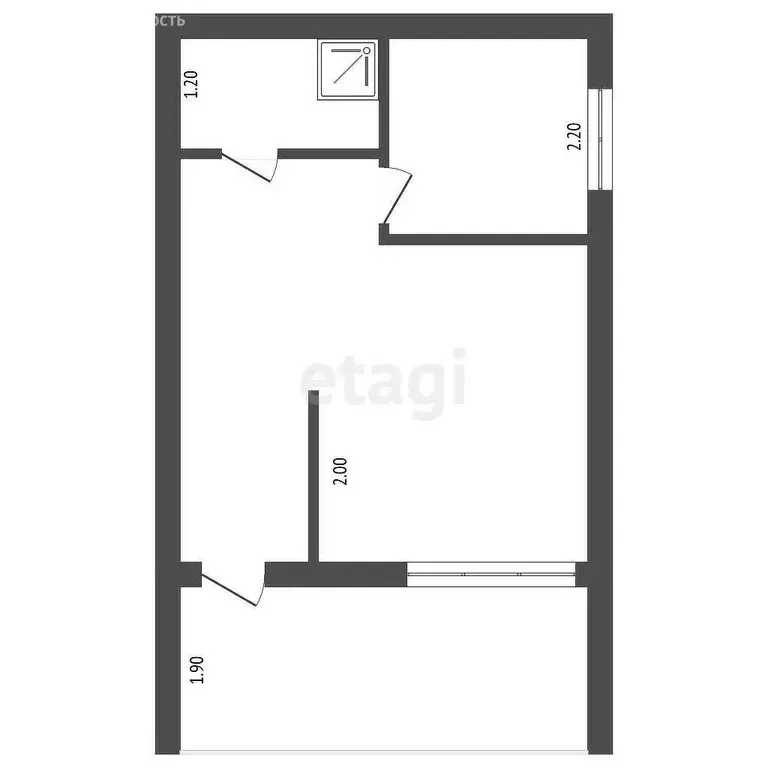 Дом в Тюменский район, СНТ Горошинка (38.4 м) - Фото 1