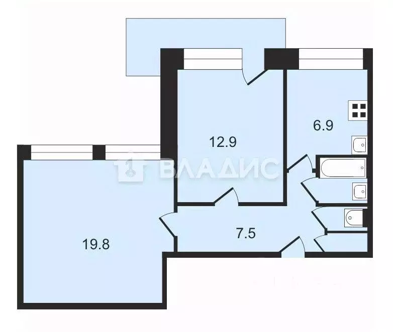 2-к кв. Санкт-Петербург просп. Наставников, 14 (56.0 м) - Фото 1