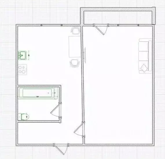 1-к кв. Костромская область, Кострома Индустриальная ул., 1/23 (34.3 ... - Фото 0