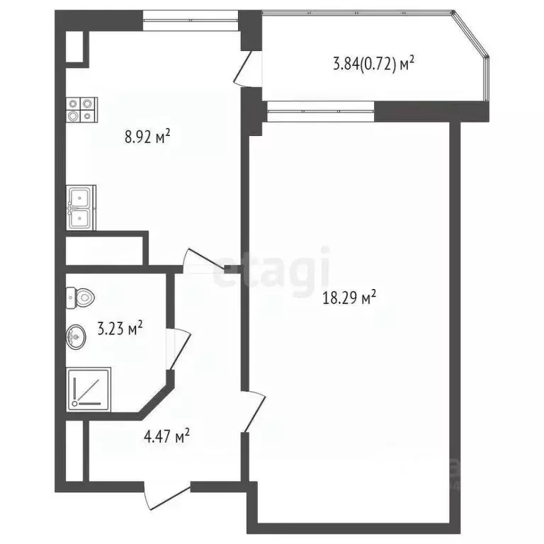 1-к кв. Севастополь ул. Горпищенко, 104Гк1 (34.7 м) - Фото 2