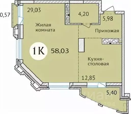 1-к кв. Новосибирская область, Новосибирск ул. Дуси Ковальчук, 248/1 ... - Фото 0