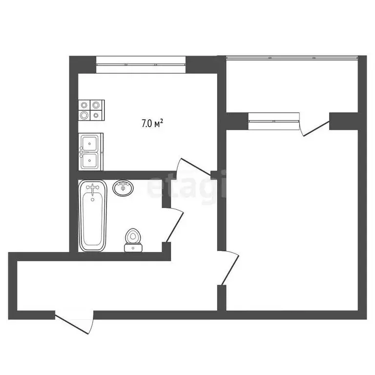 1-комнатная квартира: Саранск, проспект 70 лет Октября, 84 (34.2 м) - Фото 1