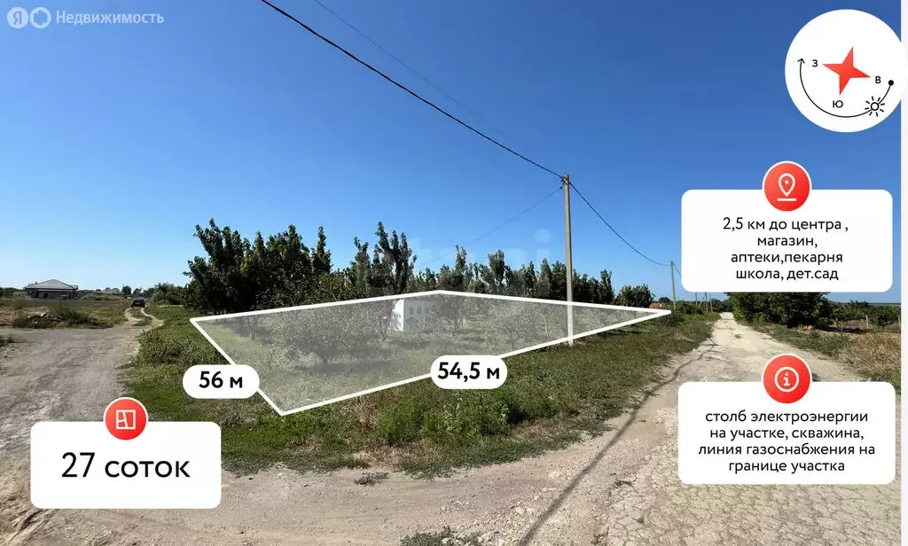 Участок в Старотитаровская, Кубанская улица (26.99 м) - Фото 1