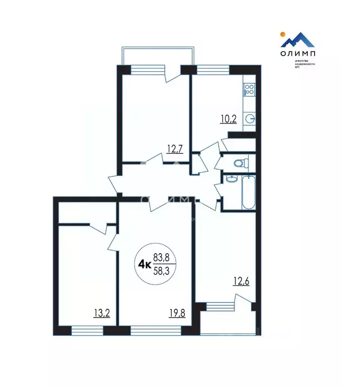 4-к кв. Вологодская область, Вашкинский муниципальный округ, с. Липин ... - Фото 2