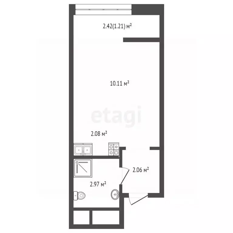 1-к кв. Московская область, Балашиха ул. Яганова, 5 (32.2 м) - Фото 2