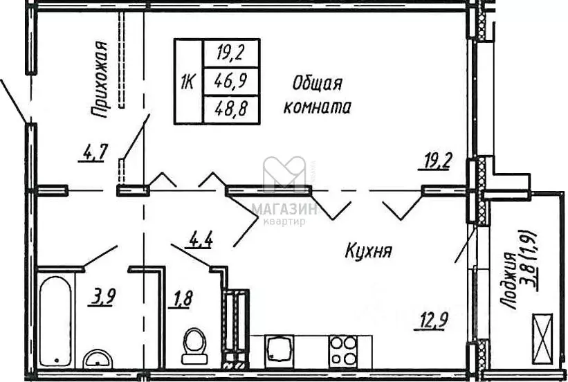 1-к кв. Ленинградская область, Тельмана Тосненский район, ул. ... - Фото 1