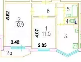 2-к. квартира, 51,1 м, 3/14 эт. - Фото 0