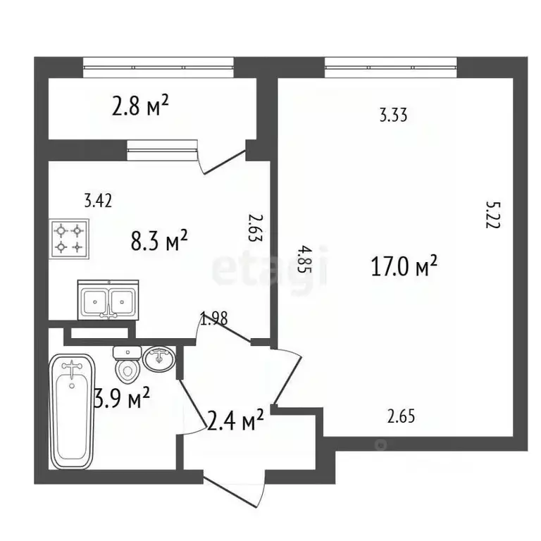 1-к кв. Ленинградская область, Мурино Всеволожский район, просп. ... - Фото 1