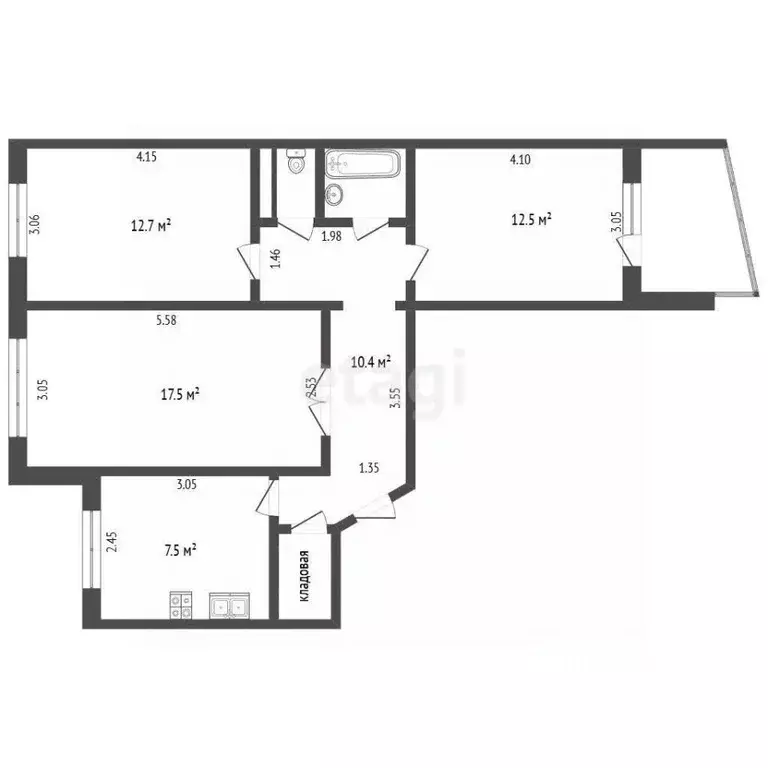 3-к кв. Чувашия, Чебоксары ул. 139-й Стрелковой Дивизии, 18 (66.3 м) - Фото 2