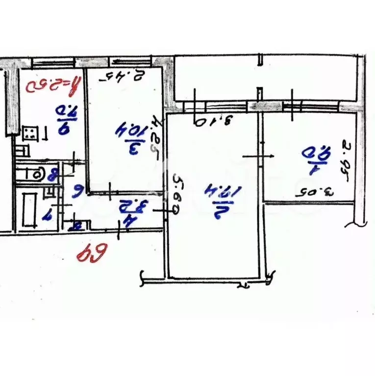 3-к кв. Ярославская область, Ярославль ул. Громова, 52к2 (52.5 м) - Фото 2
