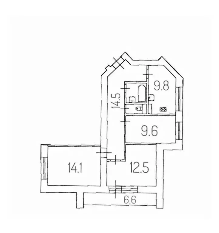 3-к кв. Санкт-Петербург Приморский просп., 155 (64.1 м) - Фото 1