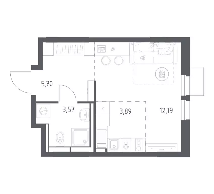 Квартира-студия: посёлок городского типа Путилково, ЖК Большое ... - Фото 1