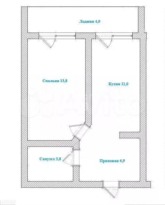 1-к. квартира, 35,5 м, 3/4 эт. - Фото 0