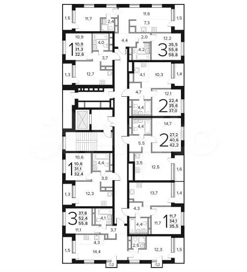 1-к. квартира, 32,6 м, 8/9 эт. - Фото 1