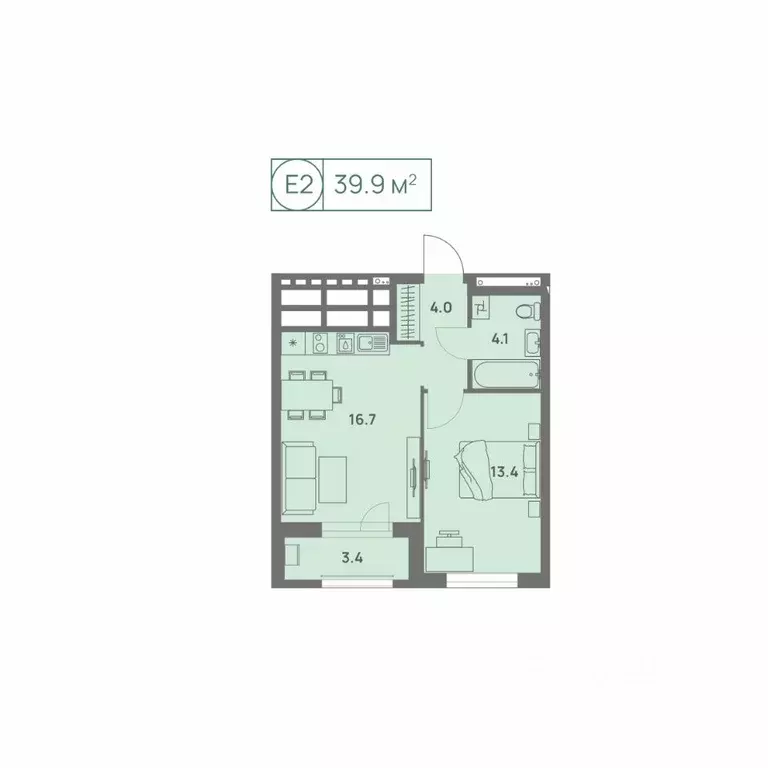 2-к кв. Пермский край, Пермь Трамвайная ул., 27 (39.9 м) - Фото 1